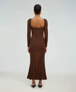 Self-portrait Crossover Knit Midi Dress