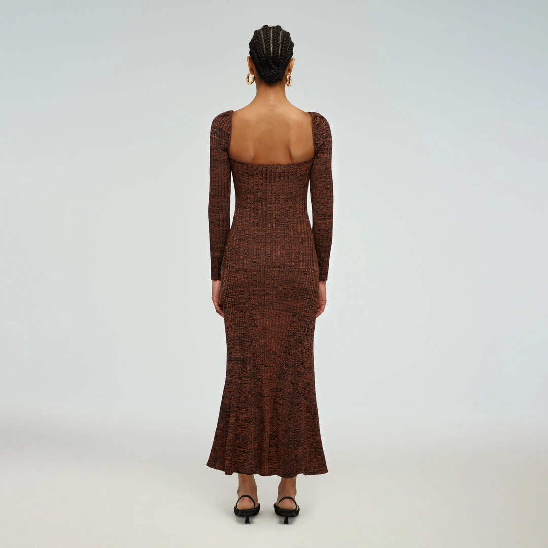 Self-portrait Crossover Knit Midi Dress