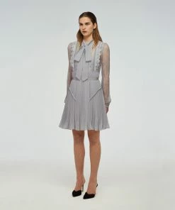 Self-portrait READY TO WEAR Chiffon Scallop Mini Dress