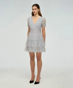 Self-portrait Cluster Sequin Mini Dress