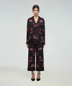 Self-portrait READY TO WEAR Embroidered Crepe Shirt