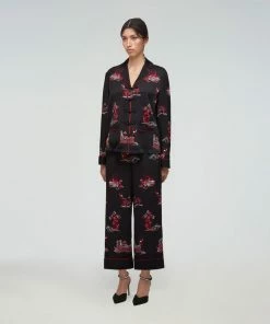 Self-portrait READY TO WEAR Embroidered Crepe Shirt