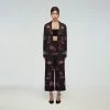 Self-portrait Embroidered Crepe Trouser