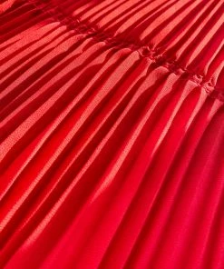 Self-portrait NEW ARRIVALS Red Chiffon Midi Dress