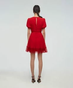 Self-portrait READY TO WEAR Red Chiffon Mini Dress