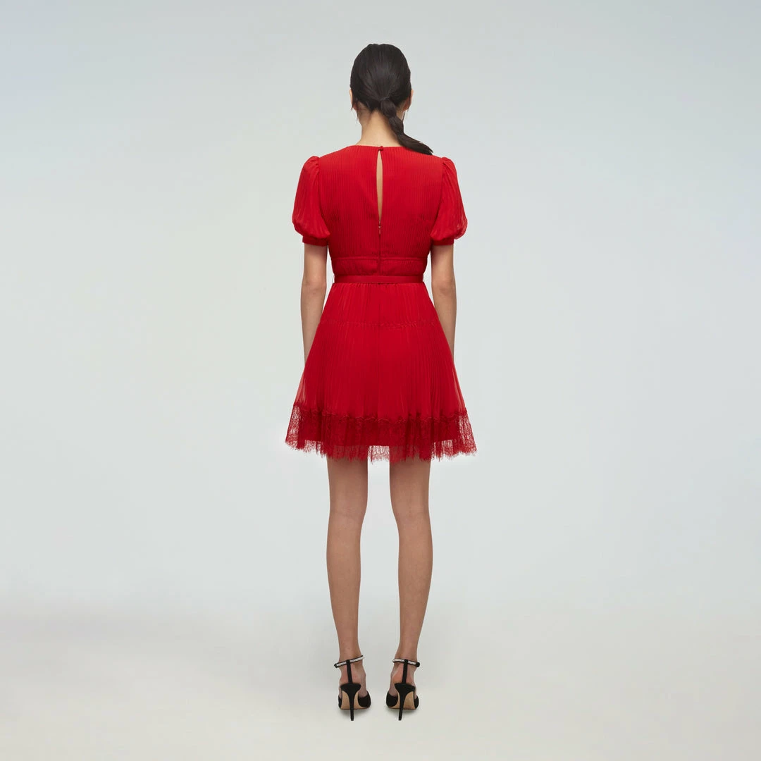 Self-portrait READY TO WEAR Red Chiffon Mini Dress