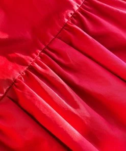 Self-portrait Red Cotton Midi Dress READY TO WEAR