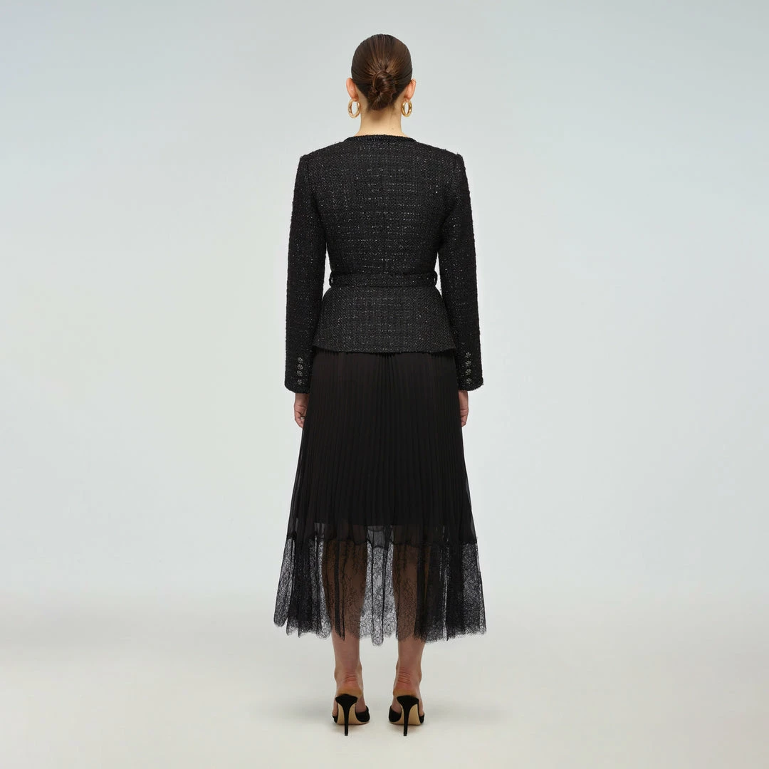 Self-portrait Metallic Boucle Tailored Midi Dress READY TO WEAR