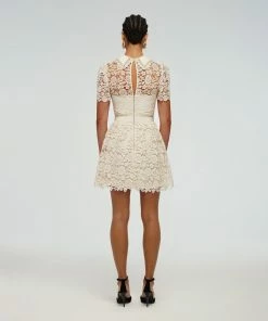 Self-portrait Ivory Guipure Mini Dress READY TO WEAR