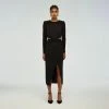 Self-portrait READY TO WEAR Black Cut Out Midi Dress