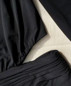 Self-portrait READY TO WEAR Black Cut Out Midi Dress