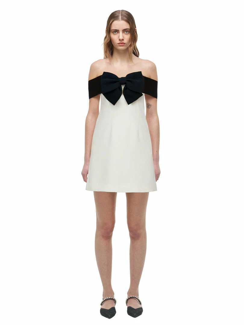 Self-portrait READY TO WEAR Off Shoulder Bow Dress