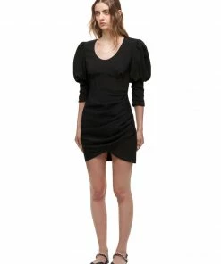 Self-portrait Black Stretch Crepe Mini Dress