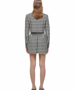 Self-portrait READY TO WEAR Monochrome Check Jacket