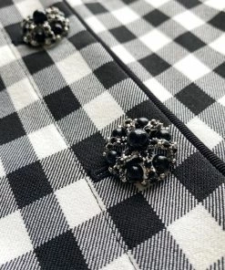 Self-portrait READY TO WEAR Monochrome Check Jacket