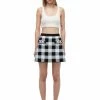 Self-portrait Monochrome Check Knit Mini Skirt READY TO WEAR