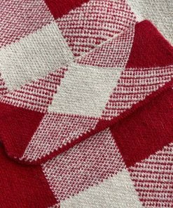 Self-portrait READY TO WEAR Red Check Knit Skirt