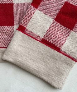 Self-portrait READY TO WEAR Red Check Knit Jumper