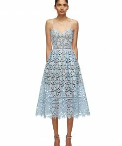 Self-portrait Azaelea Dress Sky Blue READY TO WEAR