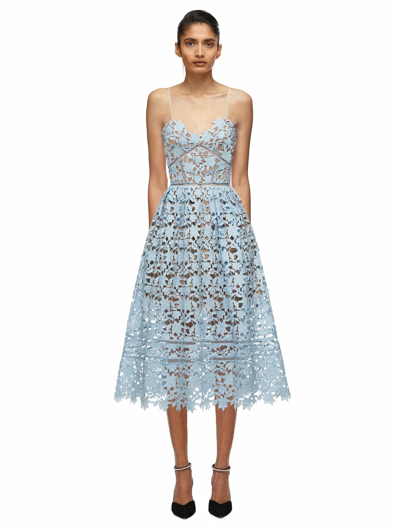 Self-portrait Azaelea Dress Sky Blue READY TO WEAR