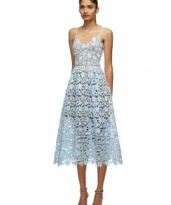 Self-portrait Azaelea Dress Sky Blue READY TO WEAR