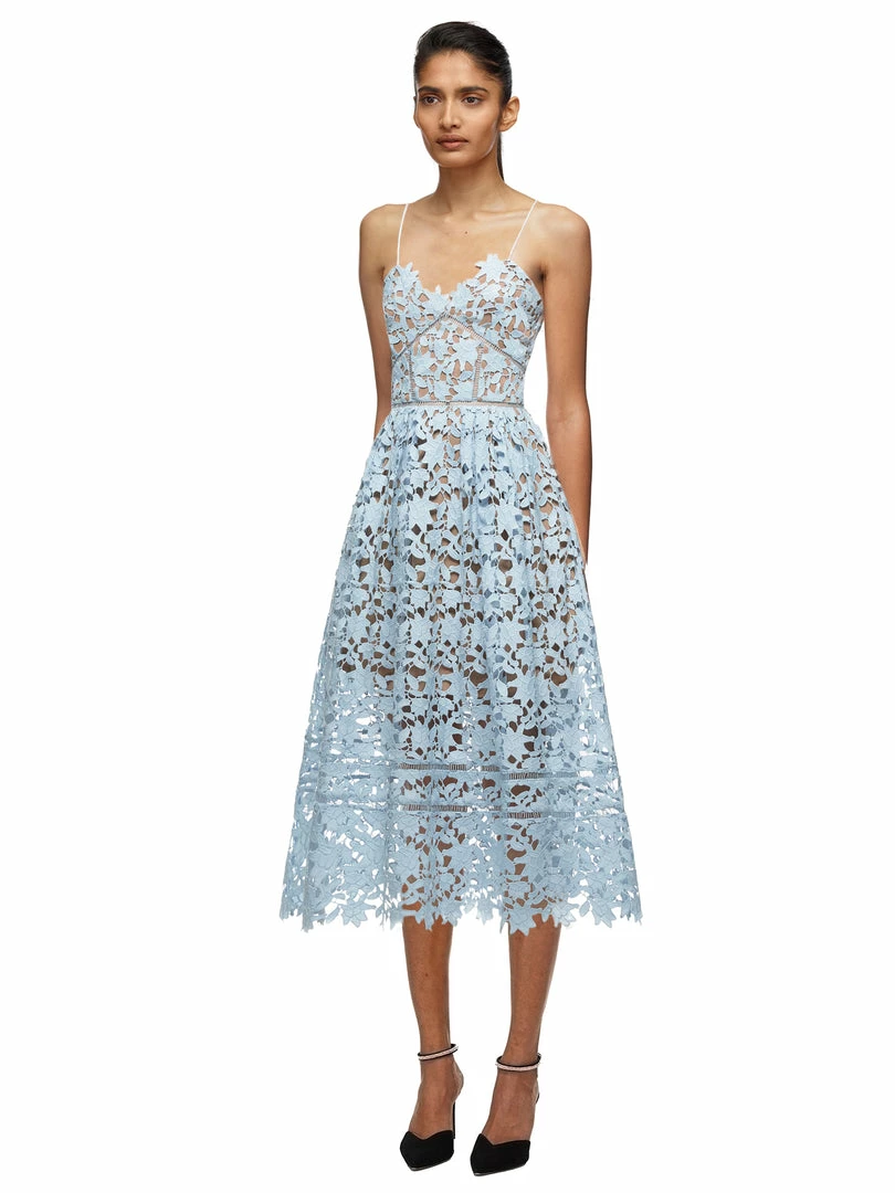 Self-portrait Azaelea Dress Sky Blue READY TO WEAR