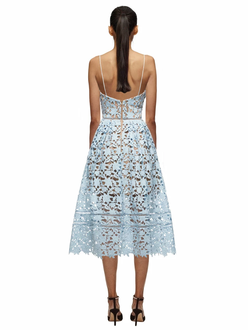 Self-portrait Azaelea Dress Sky Blue READY TO WEAR