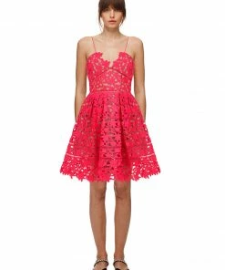 Self-portrait Hot Pink Mini Azaelea Dress