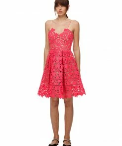 Self-portrait Hot Pink Mini Azaelea Dress