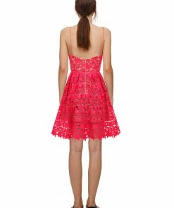 Self-portrait Hot Pink Mini Azaelea Dress