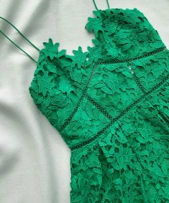 Self-portrait Green Azaelea Midi Dress READY TO WEAR