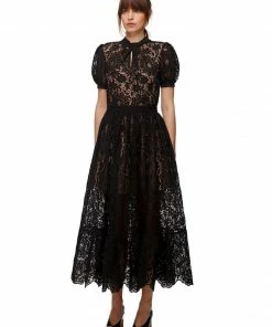 Self-portrait READY TO WEAR Guipure Lace Midi Dress
