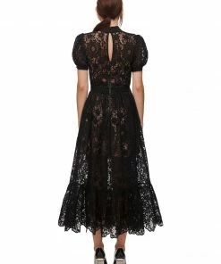 Self-portrait READY TO WEAR Guipure Lace Midi Dress