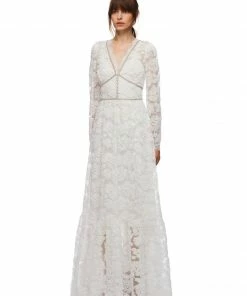 Self-portrait Ribbon Lace Maxi Dress READY TO WEAR