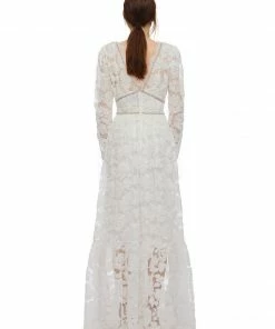 Self-portrait Ribbon Lace Maxi Dress READY TO WEAR