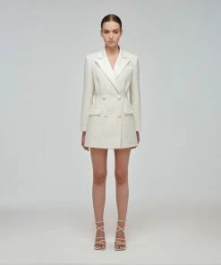 Self-portrait Metallic Boucle Tailored Mini Dress READY TO WEAR