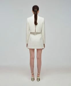 Self-portrait Metallic Boucle Tailored Mini Dress READY TO WEAR