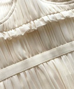 Self-portrait Ivory Chiffon Pleated Maxi Dress