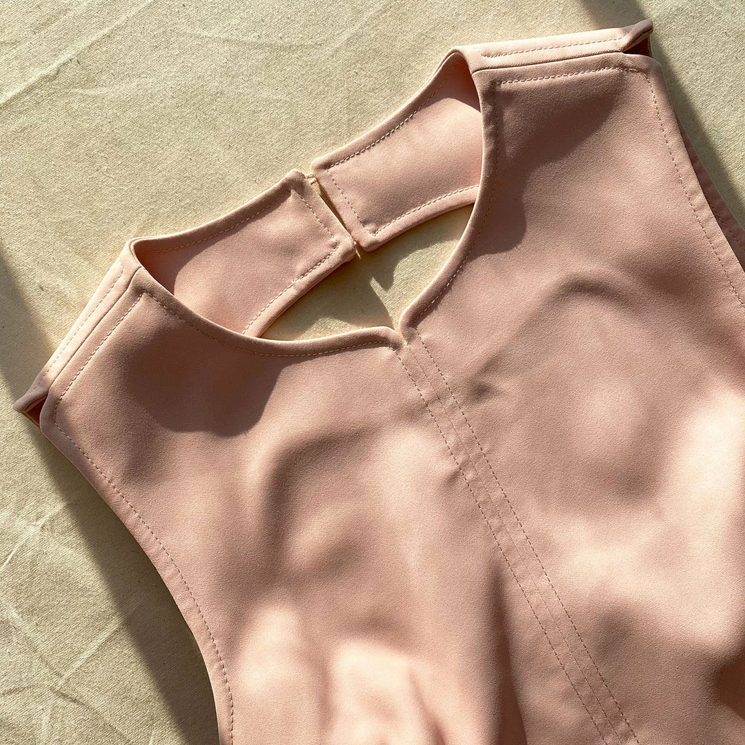 Self-portrait Pink Bonded Crepe Cut Out Mini Dress READY TO WEAR