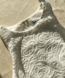 Self-portrait READY TO WEAR White Organic Cotton Cut Out Midi Dress