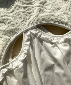 Self-portrait READY TO WEAR White Organic Cotton Cut Out Midi Dress