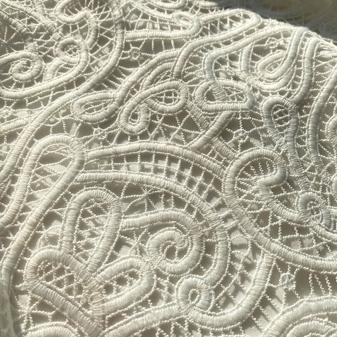 Self-portrait READY TO WEAR White Organic Cotton Cut Out Midi Dress