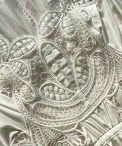 Self-portrait White Macrame Lace Organic Cotton Mini Dress