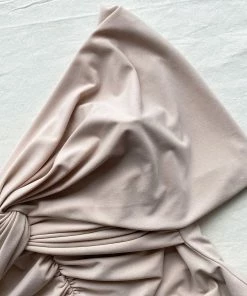 Self-portrait Taupe Jersey Off-Shoulder Top