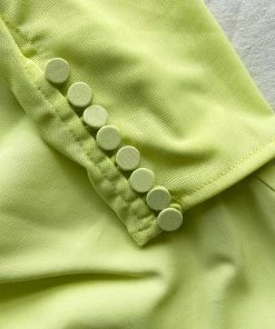 Self-portrait Lime Stretch Crepe Cut Out Mini Dress READY TO WEAR