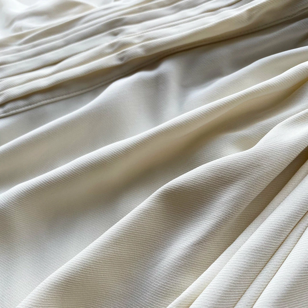 Self-portrait Ivory Wrap Midi Dress READY TO WEAR