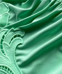 Self-portrait Spearmint Jersey Gathered Midi Dress READY TO WEAR