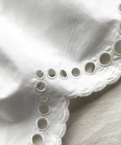 Self-portrait White Broderie Scallop Organic Cotton Midi Dress