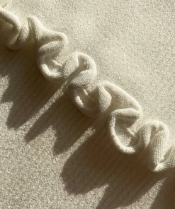 Self-portrait White Knit Scallop Edge Midi Dress