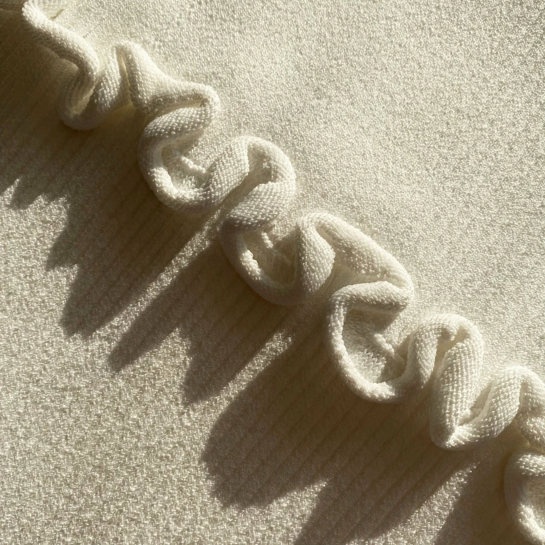 Self-portrait White Knit Scallop Edge Midi Dress